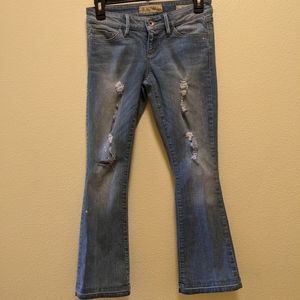 GUESS 1981 Distressed Mini Flare Jeans